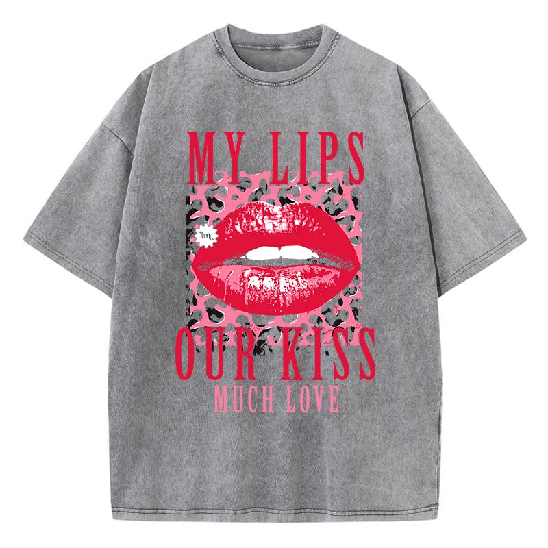 Womens Acid Wash T-Shirts My Lips Our Kiss Letter Printing Tee Shirts Comfortable Oversized Tops Street Female Clothes 3XL
Womens Acid Wash T-Shirts My Lips Our Kiss Letter Printing Tee Shirts Comfortable Oversized Tops Street Female Clothes 3XL