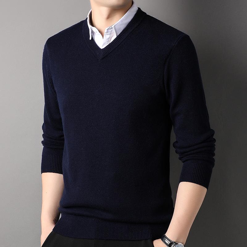 Мужской свитер из 100% чистой шерсти с имитацией двух частей, воротником-стойкой, плотной вязкой, для осени/зимы - подойдет как для людей среднего возраста, так и для молодежи Large
Мужской свитер из 100% чистой шерсти с имитацией двух частей, воротником-стойкой, плотной вязкой, для осени/зимы - подойдет как для людей среднего возраста, так и для молодежи Large