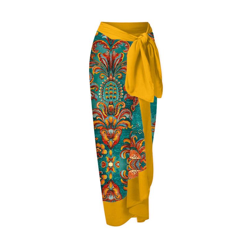 European & American Vacation Midi Skirt Dress with Tie-up Design for Women (Print Style) One Size помаранчевий
European & American Vacation Midi Skirt Dress with Tie-up Design for Women (Print Style) One Size помаранчевий