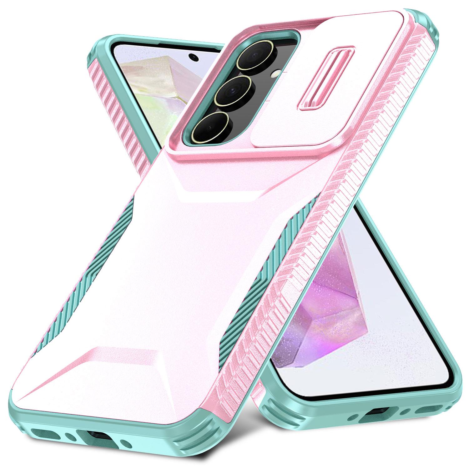 For Samsung Galaxy A35 5G Case Drop Protection TPU+PC Phone Cover with Camera Lid Pink/Grey Green
For Samsung Galaxy A35 5G Case Drop Protection TPU+PC Phone Cover with Camera Lid Pink/Grey Green