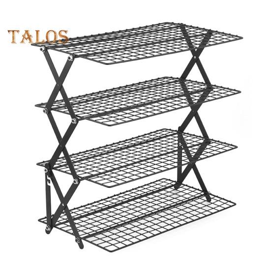 Складная стойка, 4-слойная охлаждающая стойка, антипригарное покрытие, прочная несущая способность, не деформируется, складная стойка для хранения специй Four Layer
