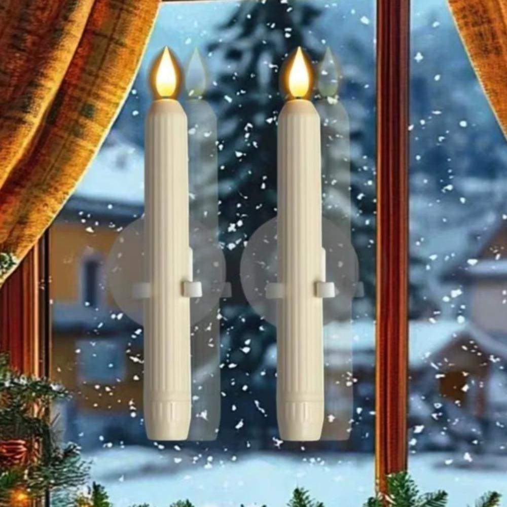 2pcs with Suction Cups LED Taper Candles with Dusk to Dawn Sensor Electric Candle Christmas 2PCS
2pcs with Suction Cups LED Taper Candles with Dusk to Dawn Sensor Electric Candle Christmas 2PCS