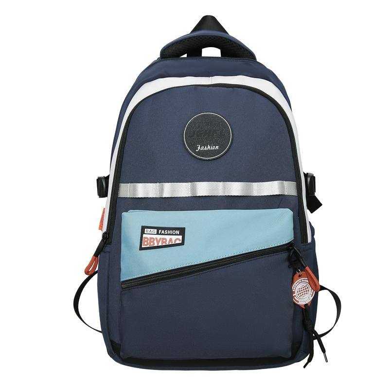 Чоловічий рюкзак Color Block. Жіночий рюкзак великої ємності. Студентський шкільний портфель темно-синього кольору
Чоловічий рюкзак Color Block. Жіночий рюкзак великої ємності. Студентський шкільний портфель темно-синього кольору