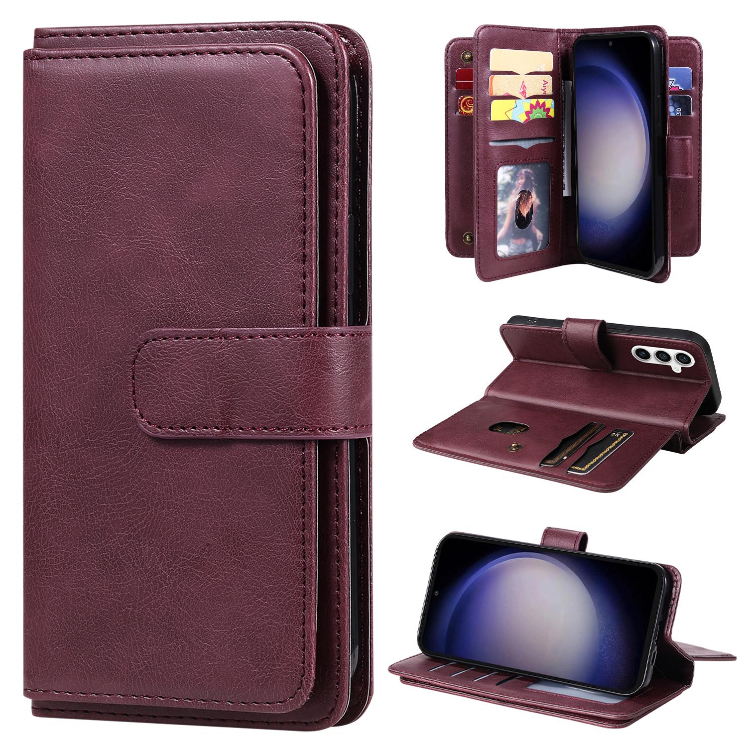 For Samsung Galaxy S23 FE Leather Case with 10 Card Holder Phone Cover Stand Wine Red
For Samsung Galaxy S23 FE Leather Case with 10 Card Holder Phone Cover Stand Wine Red