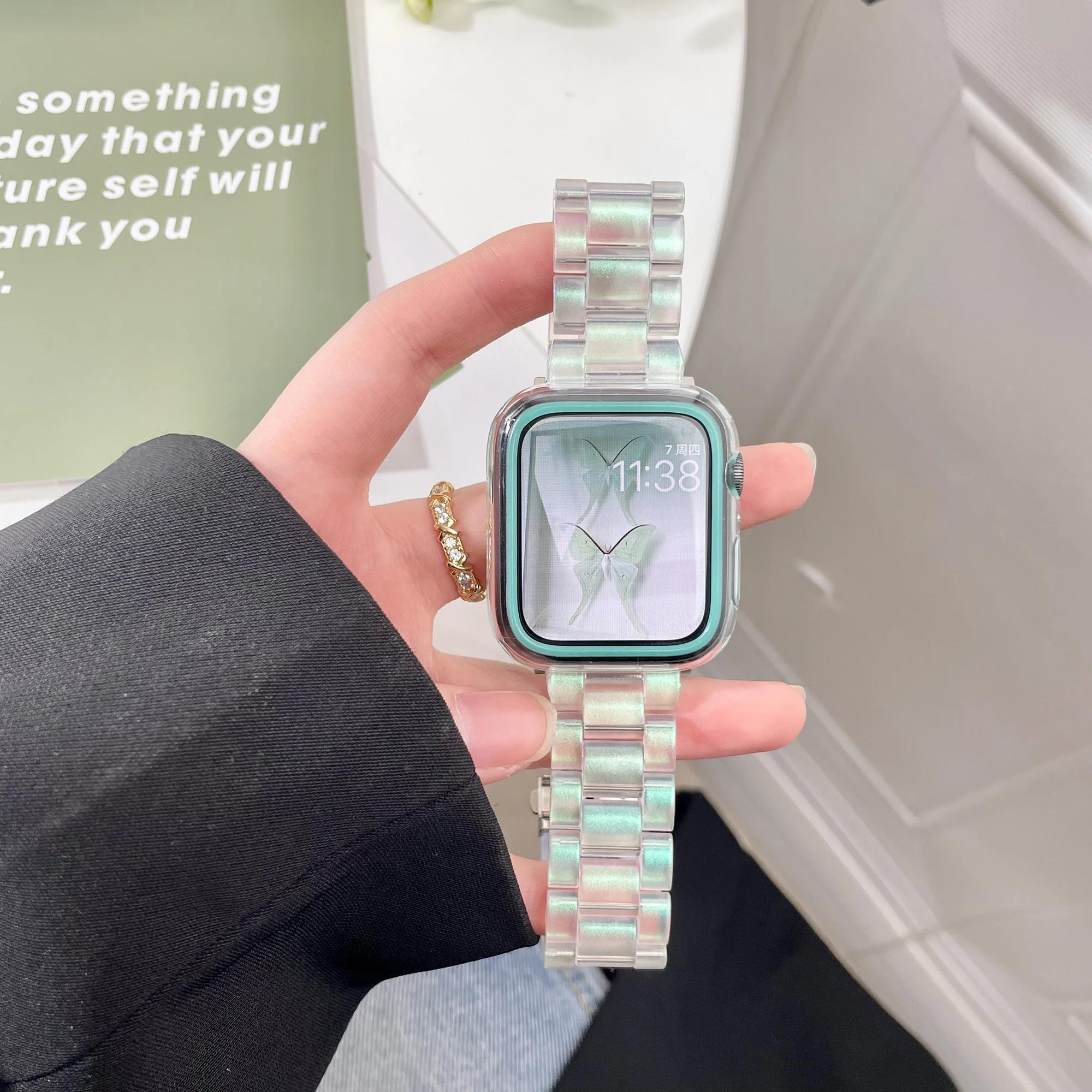 Glacier Transparent Resin Strap for Apple Watch 46 44mm 40 45 41 38 42mm Bracelet for Iwatch Series S10 9 8 7 6 5 4 Accessories For IWatch 38mm
Glacier Transparent Resin Strap for Apple Watch 46 44mm 40 45 41 38 42mm Bracelet for Iwatch Series S10 9 8 7 6 5 4 Accessories For IWatch 38mm