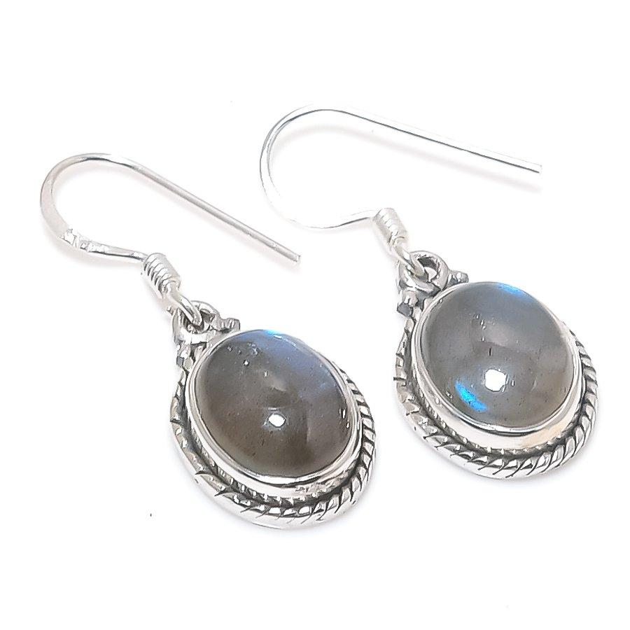Natural Labradorite Gemstone 925 Solid Sterling Silver Gift Earring 1.25 f3j82 
Natural Labradorite Gemstone 925 Solid Sterling Silver Gift Earring 1.25 f3j82