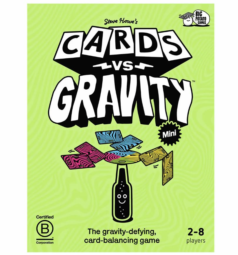Cards vs Gravity Mini Edition Game Big Potato Cards vs The Ultimate Stacking Balance Travel Game Waterproof Card Game for and Family Fun Players
Cards vs Gravity Mini Edition Game Big Potato Cards vs The Ultimate Stacking Balance Travel Game Waterproof Card Game for and Family Fun Players