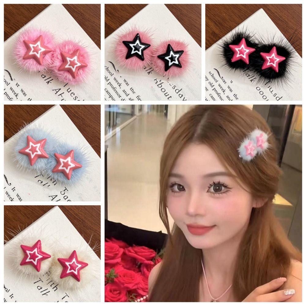 Fluffy Ball Star Duckbill Clip Y2K Plush Ball Hair Clip Sweet Star Plush Hair Clip Daily
Fluffy Ball Star Duckbill Clip Y2K Plush Ball Hair Clip Sweet Star Plush Hair Clip Daily