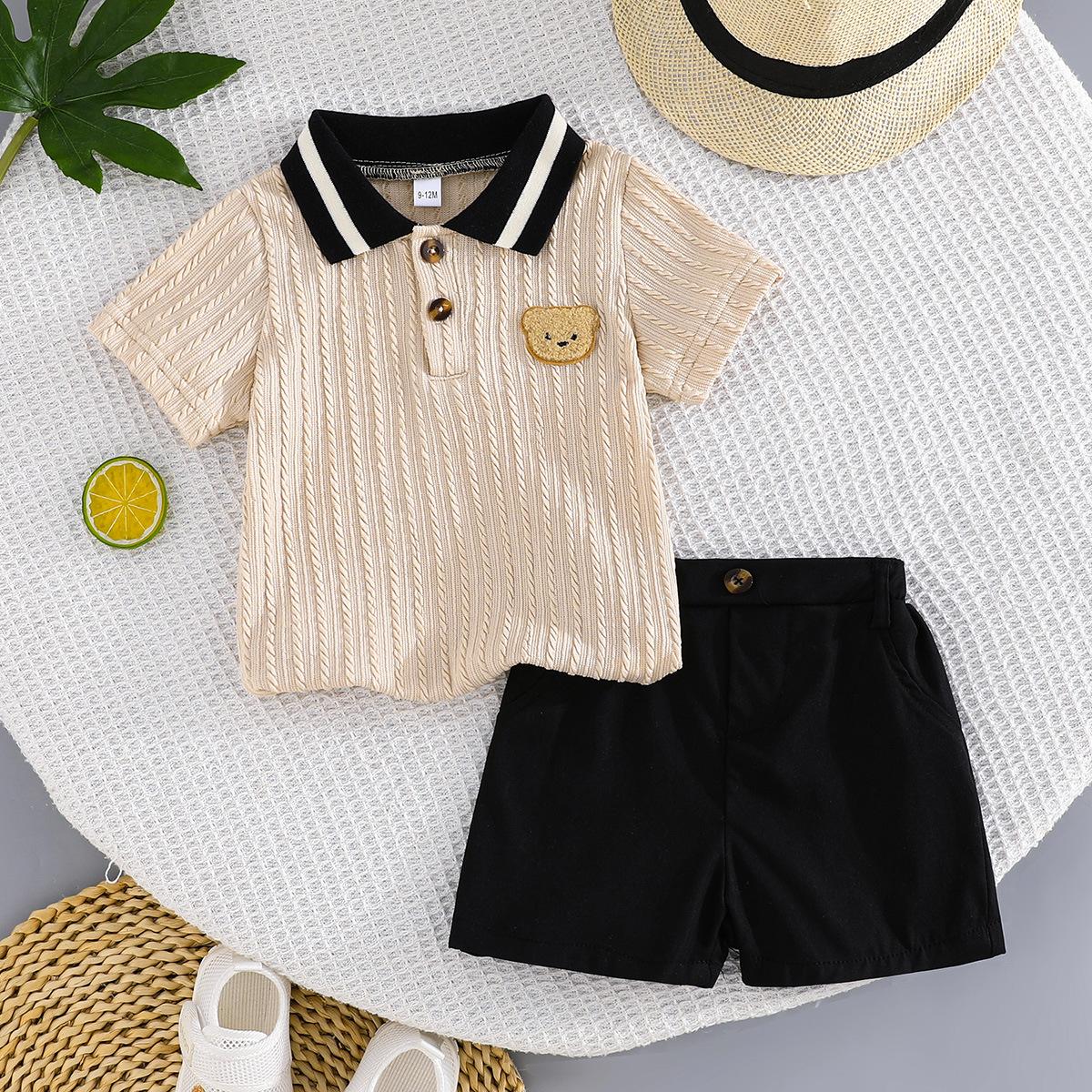 Infant Spring Summer Set Short Sleeve Polo Shirt + Brown Shorts Fashion Casual Two-Piece Set 18-24M абрикосовий
Infant Spring Summer Set Short Sleeve Polo Shirt + Brown Shorts Fashion Casual Two-Piece Set 18-24M абрикосовий