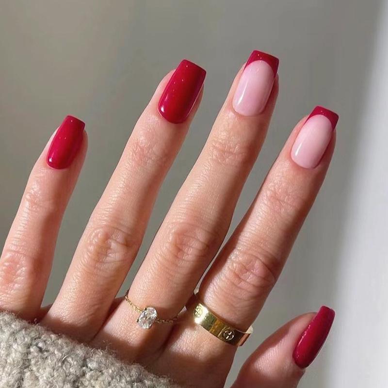 European & American French Manicure False Nails - 24 Piece Nude Colorblock Stickers Glue Version
European & American French Manicure False Nails - 24 Piece Nude Colorblock Stickers Glue Version