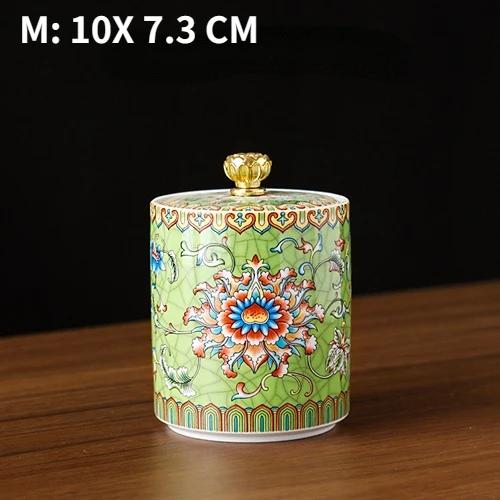 Enamel Ceramic Tea Caddy Tea Canister Tea Storage Container Tins Jar with Airtight Lid Moisture-proof Tank for Tea,Coffee, Herb
Enamel Ceramic Tea Caddy Tea Canister Tea Storage Container Tins Jar with Airtight Lid Moisture-proof Tank for Tea,Coffee, Herb