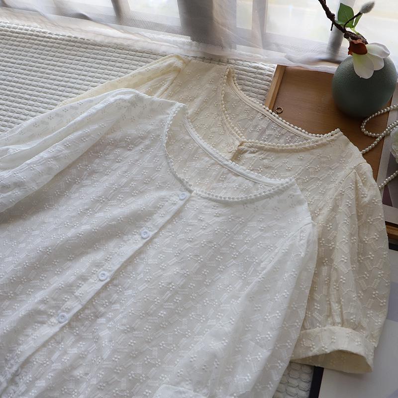Bi Zheng 2025 Summer Korean Lace Embroidered Bubble Sleeve Women s Shirt One Size
Bi Zheng 2025 Summer Korean Lace Embroidered Bubble Sleeve Women s Shirt One Size