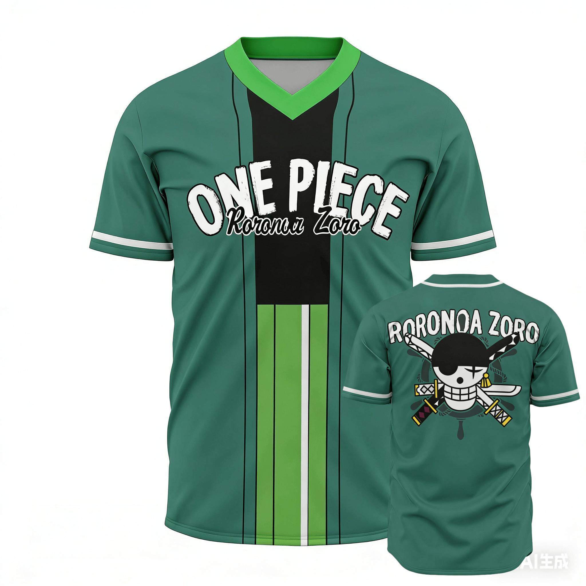 #One Piece Rolonoya Zoron #Theme V-neck Short Sleeved T-shirt Anime Peripheral Sports Jersey Style Quick Drying Loose Summer New S
#One Piece Rolonoya Zoron #Theme V-neck Short Sleeved T-shirt Anime Peripheral Sports Jersey Style Quick Drying Loose Summer New S