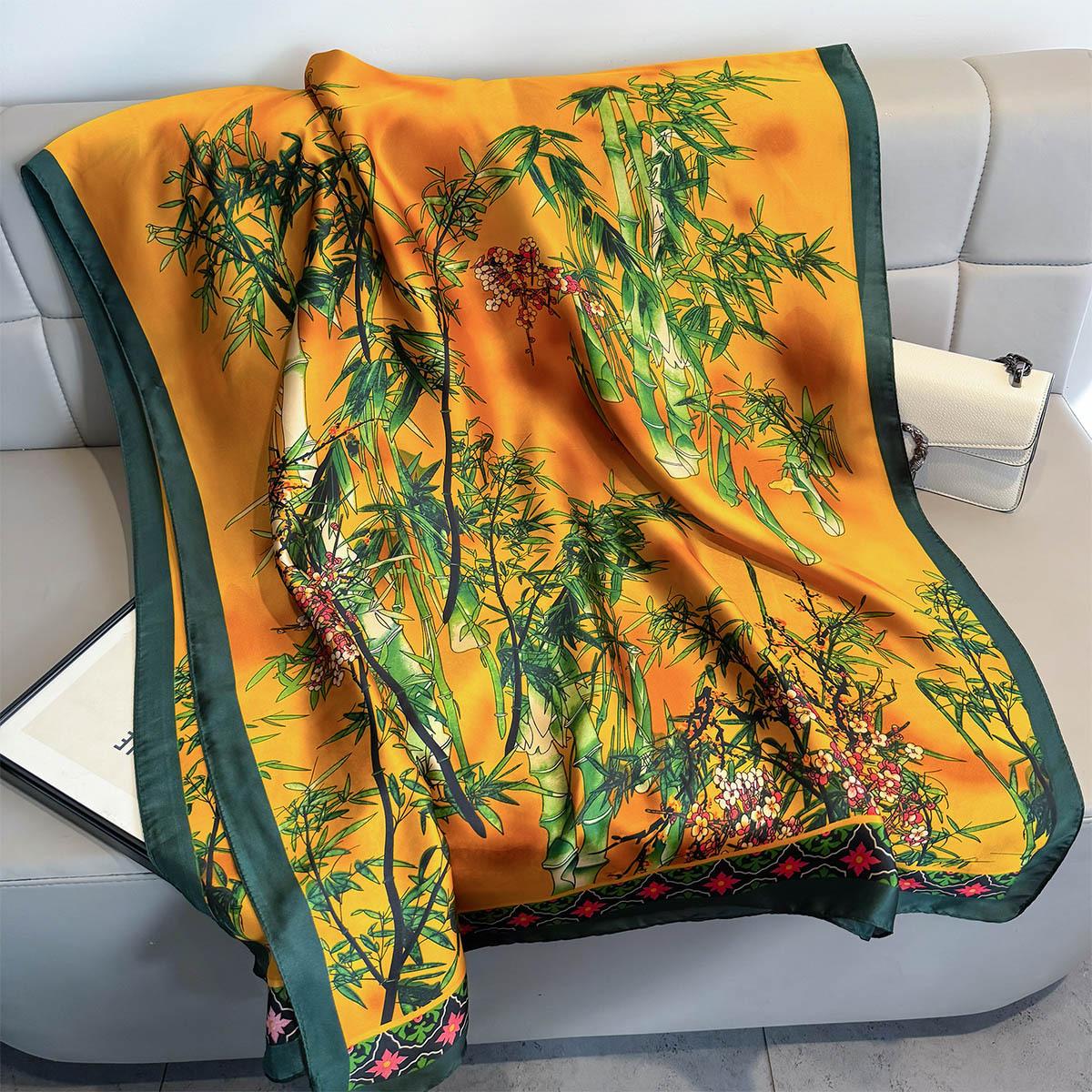 Luxury Brand Women Summer Scarves Shawls Bamboo Print Wraps Soft Female Beach Yellow Bandanna Foulard Muffler Scarf 75-75cm
Luxury Brand Women Summer Scarves Shawls Bamboo Print Wraps Soft Female Beach Yellow Bandanna Foulard Muffler Scarf 75-75cm