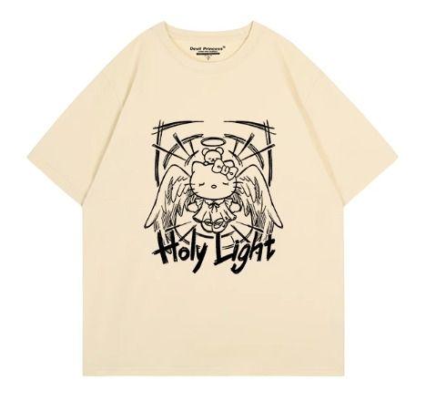 2026 Summer Hello Kitty Holy Light Oversized Tshirt High Quality 100 Cotton Angel Print Unisex Casual Tee for Adults Kids S
2026 Summer Hello Kitty Holy Light Oversized Tshirt High Quality 100 Cotton Angel Print Unisex Casual Tee for Adults Kids S