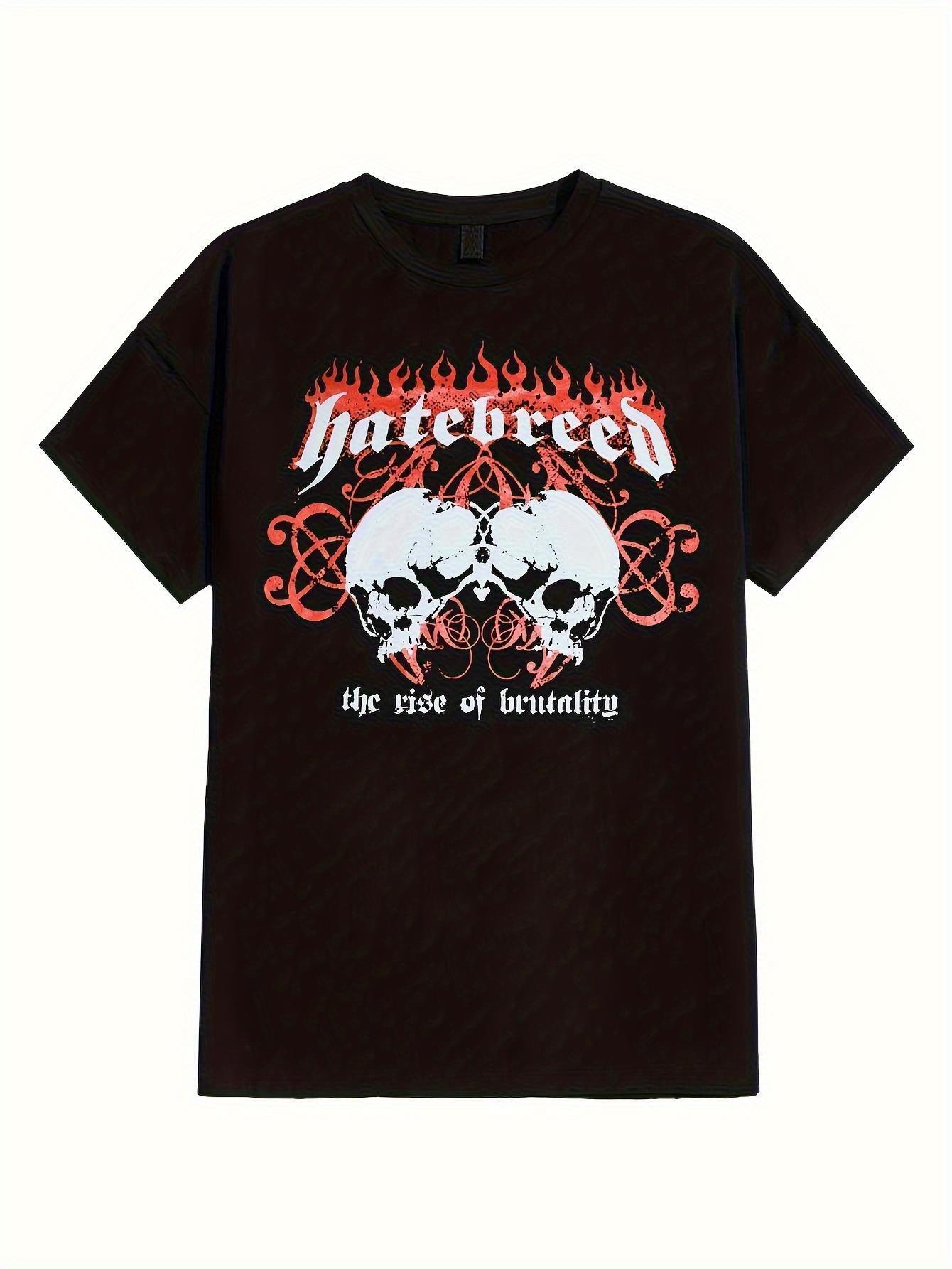 Мужская тяжелая футболка Hatebreed Rise of Brutality - Футболка готик-метал группы с красной графикой пламени XL
Мужская тяжелая футболка Hatebreed Rise of Brutality - Футболка готик-метал группы с красной графикой пламени XL