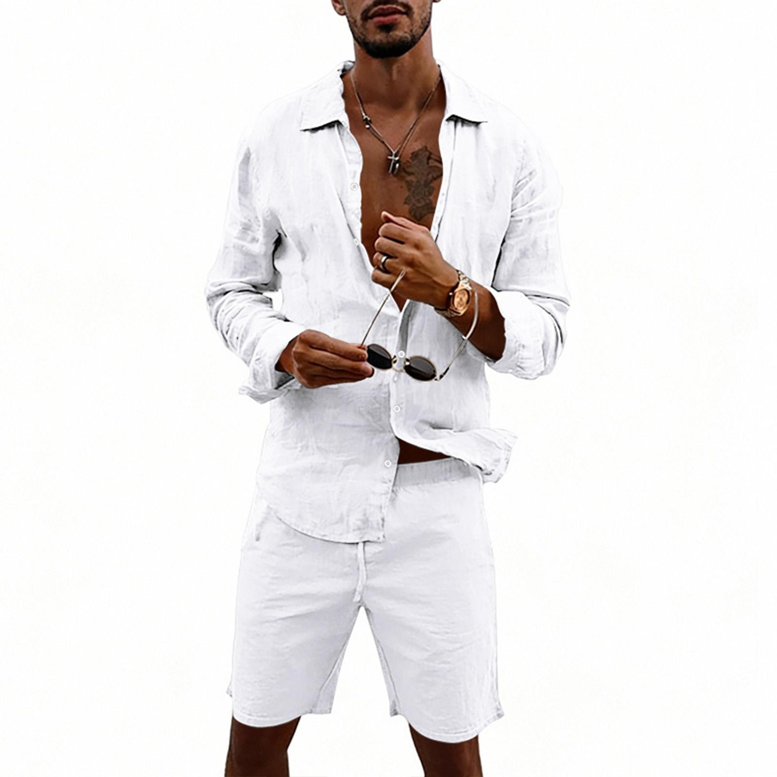 Men s Cotton And Linen Casual Long-Sleeve And Shorts Set XL білий
Men s Cotton And Linen Casual Long-Sleeve And Shorts Set XL білий
