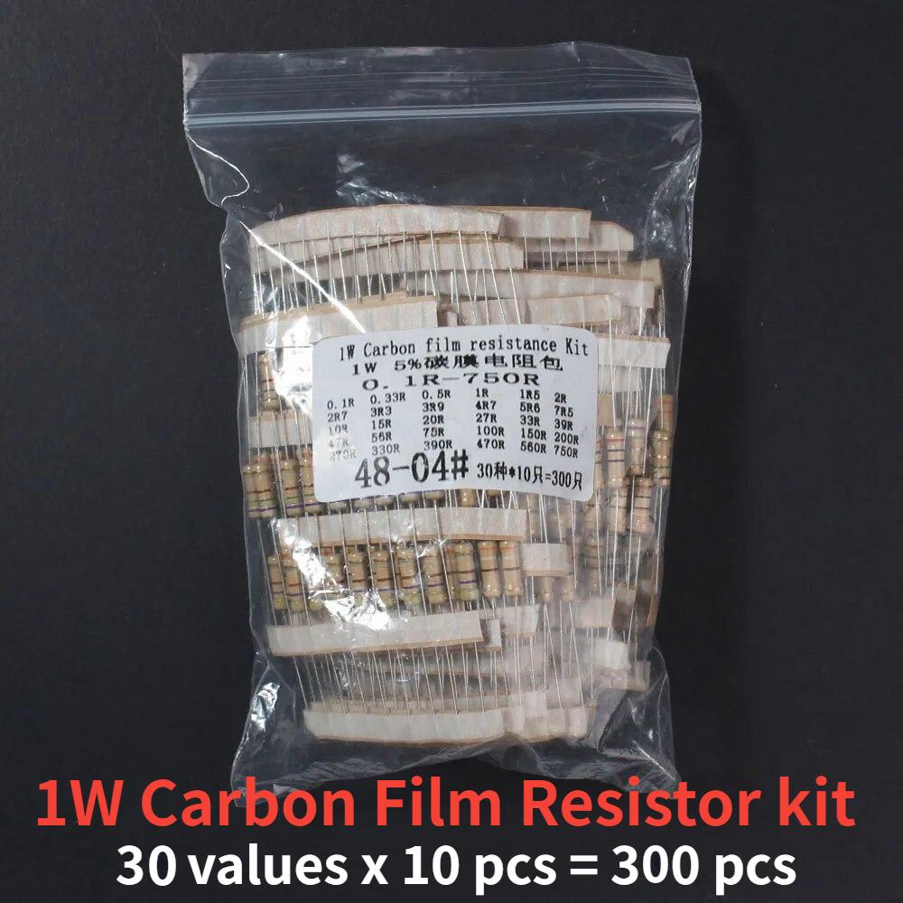300 шт./лот, 1 Вт, комплект резисторов из углеродной пленки 0,1R ~ 750R, 30 значений, набор сопротивлений, электронные компоненты «сделай сам», 5% сопротивление цветного кольца
300 шт./лот, 1 Вт, комплект резисторов из углеродной пленки 0,1R ~ 750R, 30 значений, набор сопротивлений, электронные компоненты «сделай сам», 5% сопротивление цветного кольца