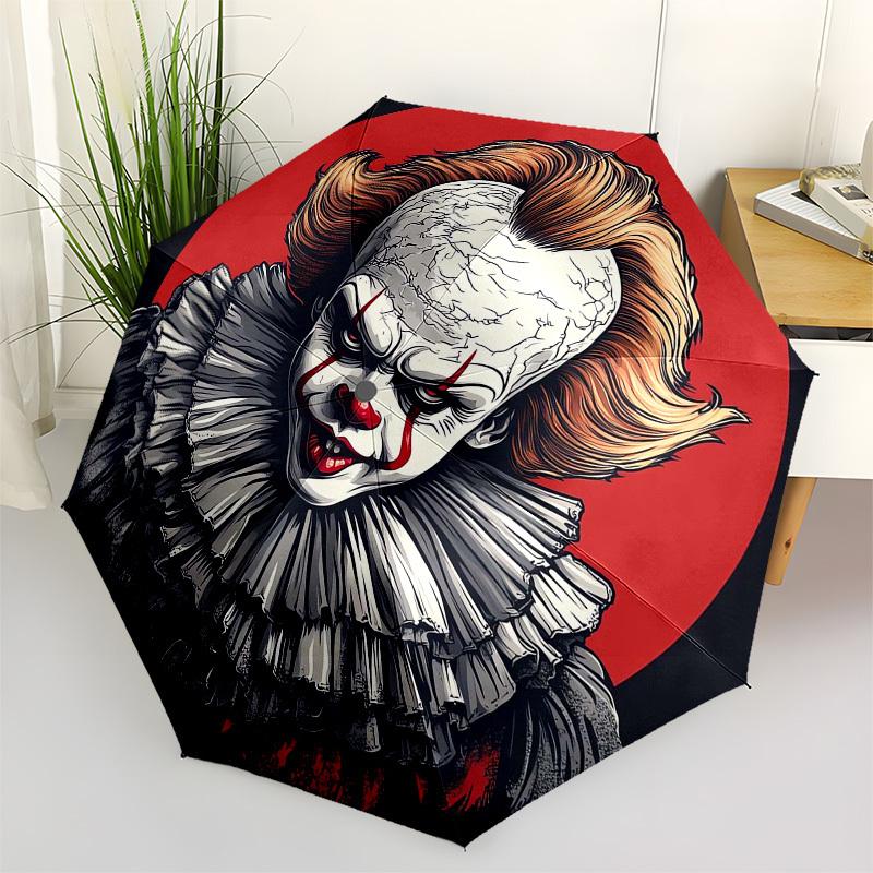 1pc Pennywise Horror Clown Umbrella with Plastic Handle,Suitable for All Seasons Home Travel Outdoor UmbrellaM1405
1pc Pennywise Horror Clown Umbrella with Plastic Handle,Suitable for All Seasons Home Travel Outdoor UmbrellaM1405