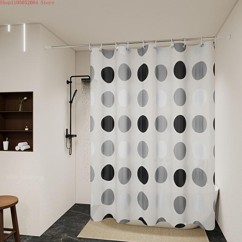 High End Polka Dot Shower Curtain Black Gray White Peva - With Hooks Waterproof Mildew Proof Easy Install Washable W60H190(CM)-1 Pcs
High End Polka Dot Shower Curtain Black Gray White Peva - With Hooks Waterproof Mildew Proof Easy Install Washable W60H190(CM)-1 Pcs