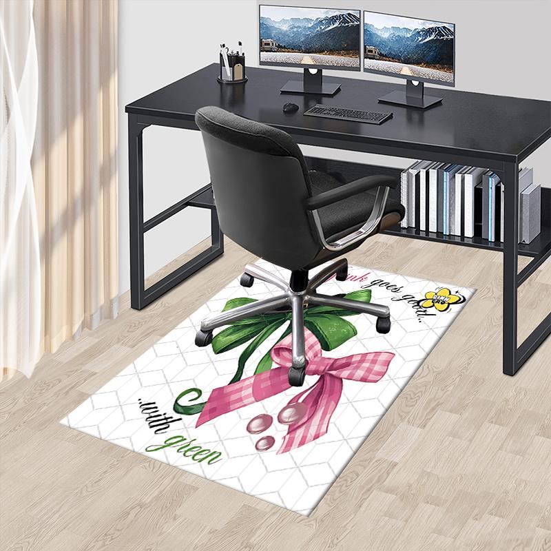 Pink, Green,Bow Tie Pattern Polyester Office Carpet Chair Mats, Home Decor Dormitory Floor Protector with Anti-Skid Backing, Large Area Cove 60cm by 90cm
Pink, Green,Bow Tie Pattern Polyester Office Carpet Chair Mats, Home Decor Dormitory Floor Protector with Anti-Skid Backing, Large Area Cove 60cm by 90cm