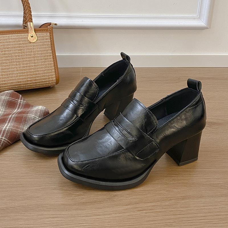 Vintage High Heel Mary Jane Shoes Women s Chunky Heel Loafers Black British Style Platform Square Toe Leather Shoes Brown Size35 40 чорний
Vintage High Heel Mary Jane Shoes Women s Chunky Heel Loafers Black British Style Platform Square Toe Leather Shoes Brown Size35 40 чорний