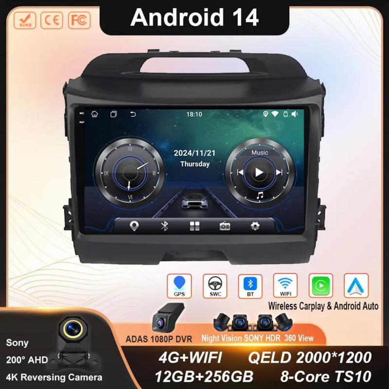 Android 14 Carplay Auto для Kia Sportage 3 2010 2011 2012 2013 3014 - 2016 Автомобильный Радио Мультимедиаплеер GPS Стерео Видео 4G WiFi
Android 14 Carplay Auto для Kia Sportage 3 2010 2011 2012 2013 3014 - 2016 Автомобильный Радио Мультимедиаплеер GPS Стерео Видео 4G WiFi
