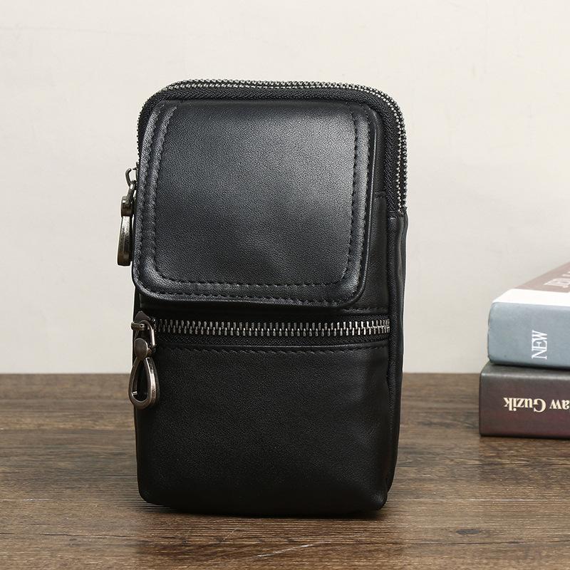 Men S Genuine Leather Mobile Phone Bag Wearing Belt Double Zipper Fanny Pack Contractor Construction Site Work Vertical Hanging Bag чорний
Men S Genuine Leather Mobile Phone Bag Wearing Belt Double Zipper Fanny Pack Contractor Construction Site Work Vertical Hanging Bag чорний