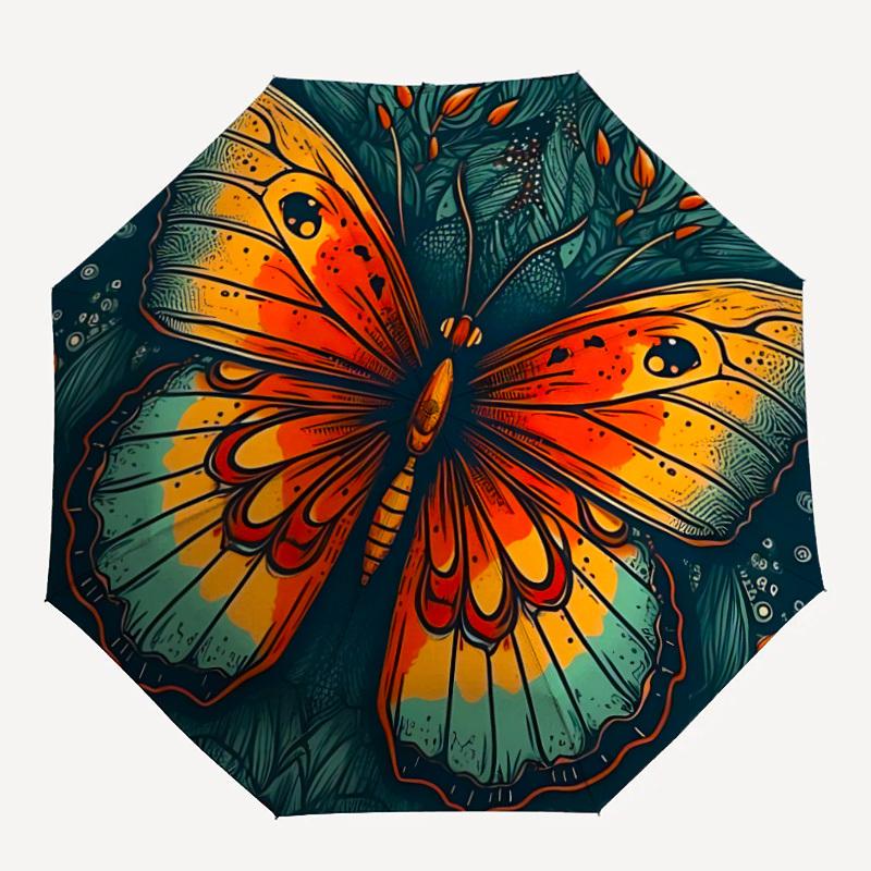 1pc Butterfly Nature Automatic Folding Umbrella - Compact 8-Rib Design, Durable Plastic & Iron, Lightweight for Outdoor Daily Use027
1pc Butterfly Nature Automatic Folding Umbrella - Compact 8-Rib Design, Durable Plastic & Iron, Lightweight for Outdoor Daily Use027