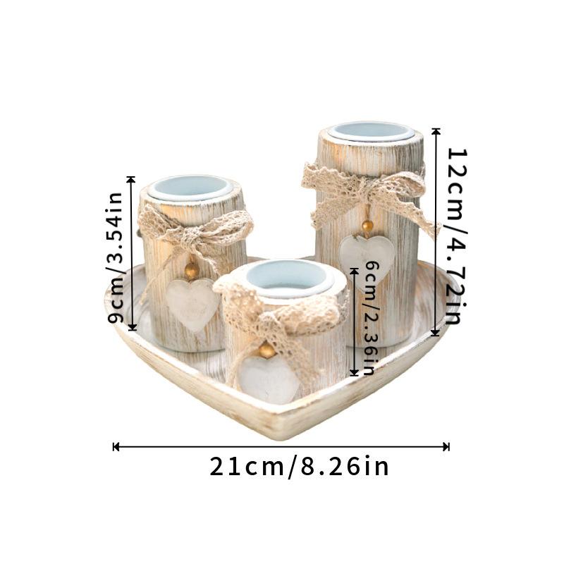 4pcs Wooden Candle Holder Set with Heart-Shaped Trays Rustic Farmhouse Decor Valentine s Day Gift Candle Home Table Decorations
4pcs Wooden Candle Holder Set with Heart-Shaped Trays Rustic Farmhouse Decor Valentine s Day Gift Candle Home Table Decorations