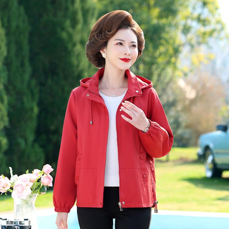 Hooded Spring/Autumn Jacket for Middle-aged and Elderly Women - Loose, Stylish Top for 2026 XL червоний
Hooded Spring/Autumn Jacket for Middle-aged and Elderly Women - Loose, Stylish Top for 2026 XL червоний