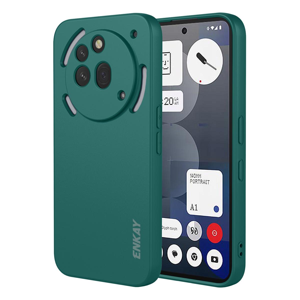 For Nothing Phone (3a) Pro Silicone Case Straight Edge Cell Phone Back Cover Dark Green
For Nothing Phone (3a) Pro Silicone Case Straight Edge Cell Phone Back Cover Dark Green