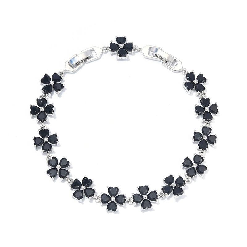 Trend Jewelry Wind Four-Leaf Clover Bracelet Light Luxury Zircon White Gold Bracelet Free extension buckle чорний
Trend Jewelry Wind Four-Leaf Clover Bracelet Light Luxury Zircon White Gold Bracelet Free extension buckle чорний