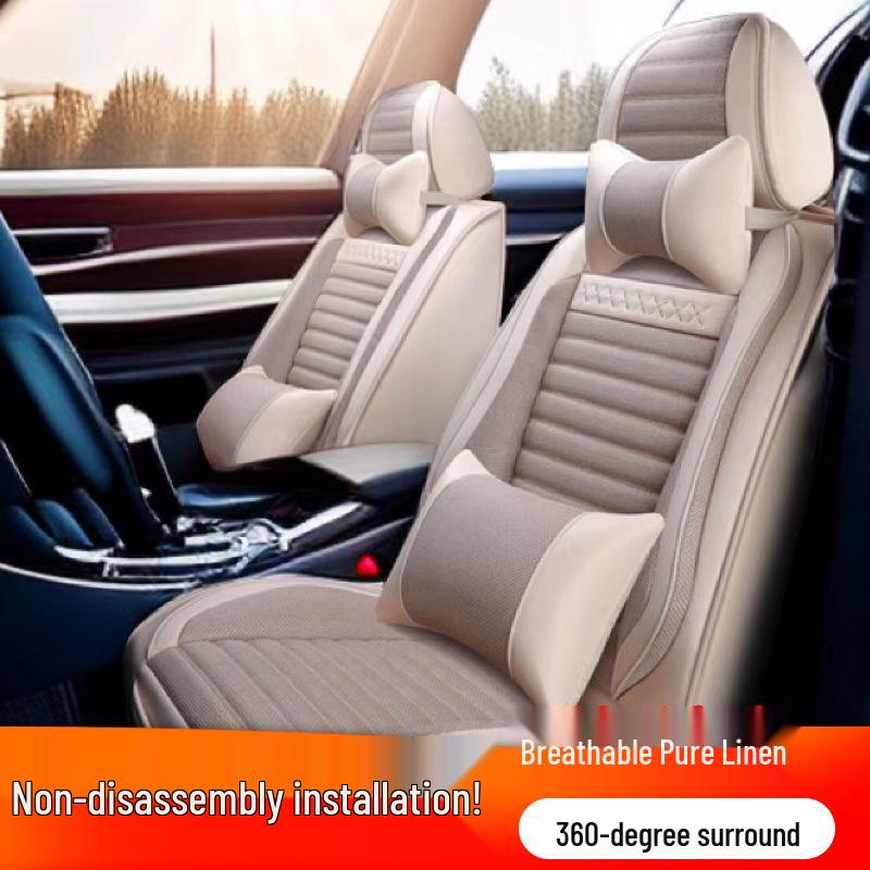Universal Linen Car Seat Cover - Four Seasons, Full Wrap, Five-Seat, Summer-Ready Breathable Linen Full Wrap
Universal Linen Car Seat Cover - Four Seasons, Full Wrap, Five-Seat, Summer-Ready Breathable Linen Full Wrap
