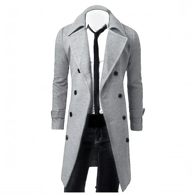 Men Long Cotton Coat Autumn Winter New Wool Blend Pure Color Casual Business Fashion Slim Windbreaker Jacket Men Clothing XXXXL світло-сірого кольору
Men Long Cotton Coat Autumn Winter New Wool Blend Pure Color Casual Business Fashion Slim Windbreaker Jacket Men Clothing XXXXL світло-сірого кольору