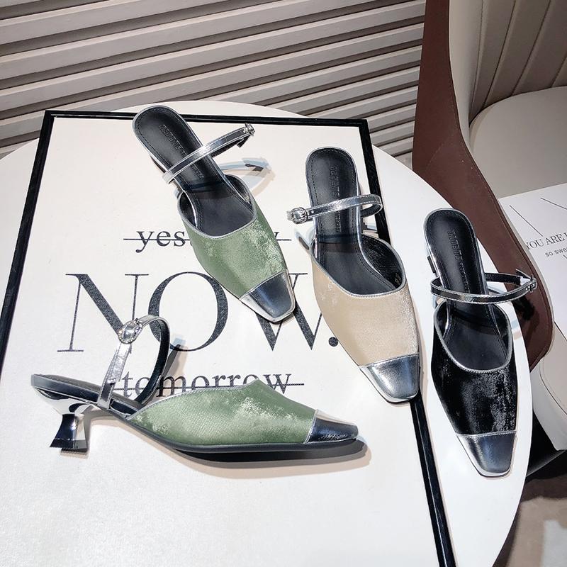 fashion Designer Summer Cover Toe Women Slipper Fashion Shallow Slip On Slides Ladies Elegant Dress Heel Sandalias Shoes
fashion Designer Summer Cover Toe Women Slipper Fashion Shallow Slip On Slides Ladies Elegant Dress Heel Sandalias Shoes