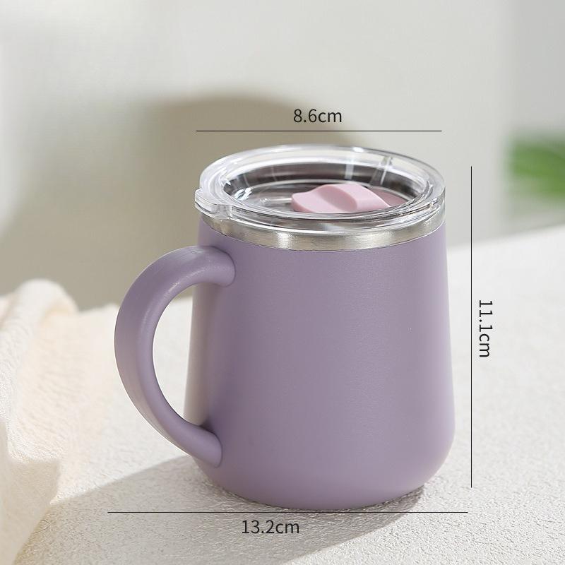 304 Double-layer Stainless Steel Insulated Cup, Large Capacity with Handle, Portable with Lid, Office Coffee Cup and Tea Cup 450ML фіолетовий
304 Double-layer Stainless Steel Insulated Cup, Large Capacity with Handle, Portable with Lid, Office Coffee Cup and Tea Cup 450ML фіолетовий