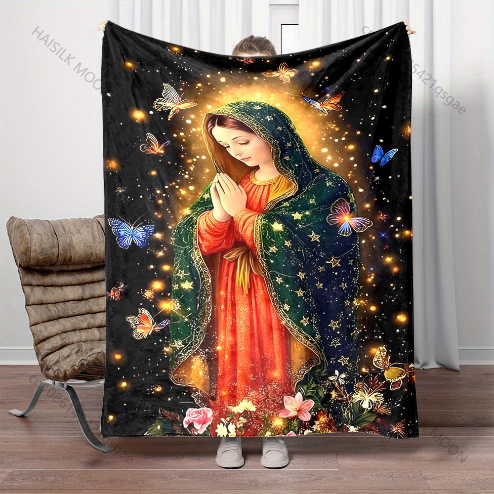 1PC Praying woman with stars butterflies print blanket Prayer blankets for believers suitable for home sofa camping travel car 75x90cm
1PC Praying woman with stars butterflies print blanket Prayer blankets for believers suitable for home sofa camping travel car 75x90cm