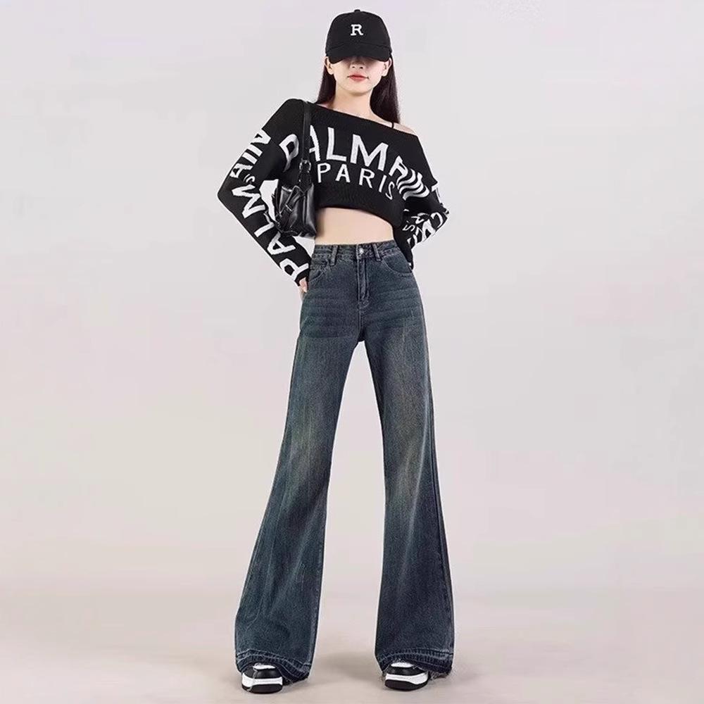 Women s High-Waisted Retro Wide-Leg Flared Jeans - Slimming, Floor-Length, for Autumn & Spring 5XL
Women s High-Waisted Retro Wide-Leg Flared Jeans - Slimming, Floor-Length, for Autumn & Spring 5XL
