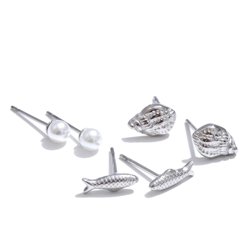 Yhpup Cute Mini Conch Fish Pearls Stud Earrings Set 16K Golden Platinum Plated Daily Wear Fashion Waterproof Jewelry Recommend
Yhpup Cute Mini Conch Fish Pearls Stud Earrings Set 16K Golden Platinum Plated Daily Wear Fashion Waterproof Jewelry Recommend