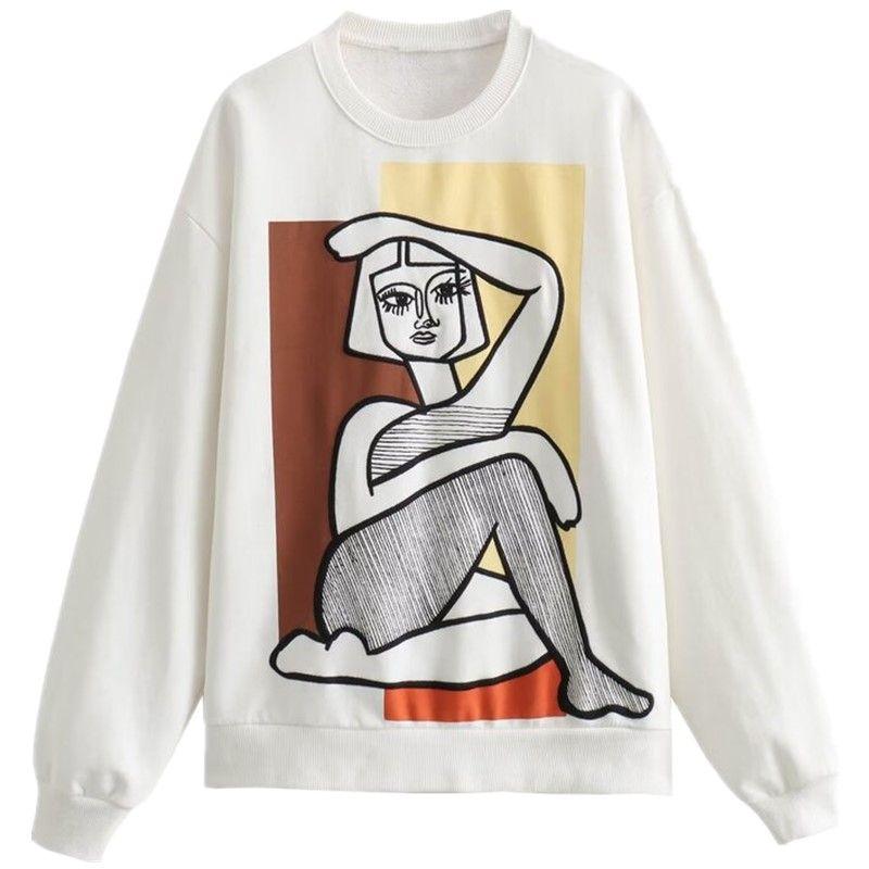 Fashion Style 2023 Autumn New Girl Loose Easiest for Match Slimming Long Sleeves Embroidery Pattern Short Sweatshirt 1165696 White L
Fashion Style 2023 Autumn New Girl Loose Easiest for Match Slimming Long Sleeves Embroidery Pattern Short Sweatshirt 1165696 White L