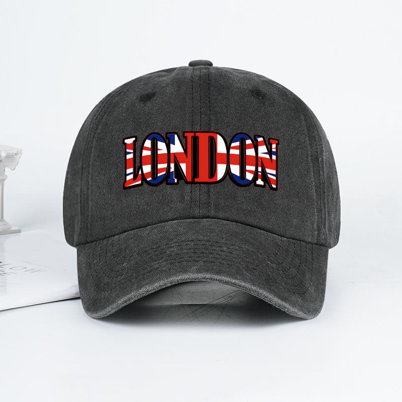 LONDON UK Flag Print Washed Baseball Cap Adjustable Unisex Vintage British Travel Sun Hat чорний
LONDON UK Flag Print Washed Baseball Cap Adjustable Unisex Vintage British Travel Sun Hat чорний