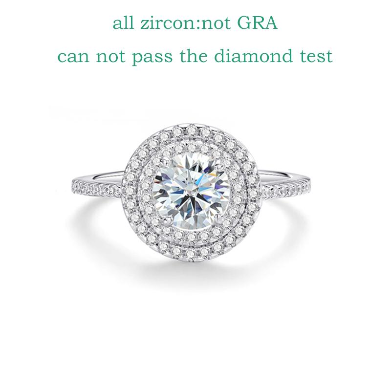 Smyoue 1CT 2CT Zircon/moissanite Rings for Women Round Luxury Wedding Jewelry 925 Silver Lab Diamond Band Wholesale 9&1CT
Smyoue 1CT 2CT Zircon/moissanite Rings for Women Round Luxury Wedding Jewelry 925 Silver Lab Diamond Band Wholesale 9&1CT