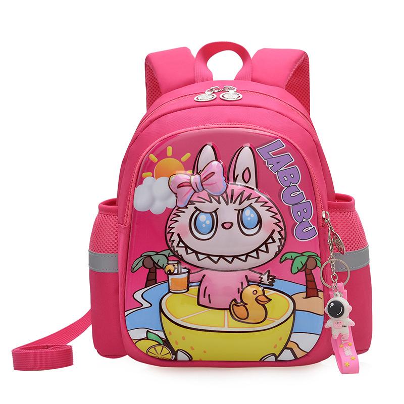 Школьный рюкзак мультяшный тряпичный рюкзак милый мультяшный школьный рюкзак с жестким корпусом 3-6 лет розы красного