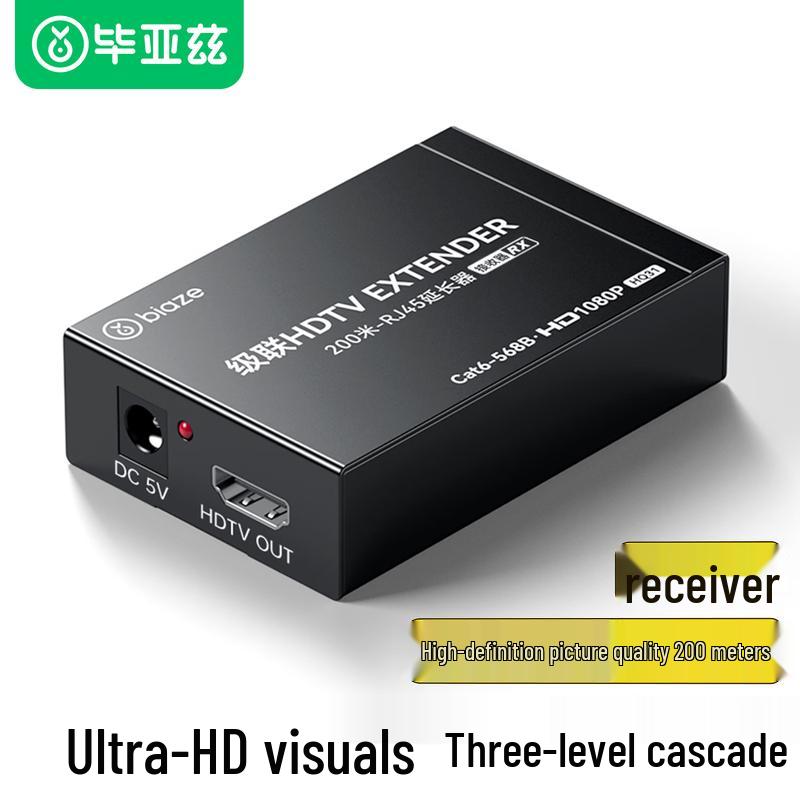 BIAZE HDMI Extender 200m over RJ45 (Receiver)
BIAZE HDMI Extender 200m over RJ45 (Receiver)