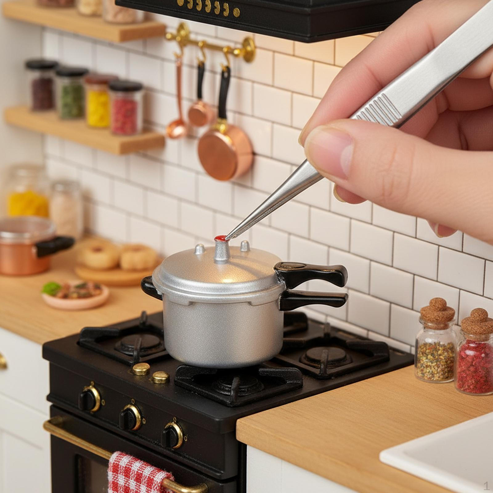 1/12 Pressure Cooker Model Dollhouse Furniture for Decoration Furnishings Style A
1/12 Pressure Cooker Model Dollhouse Furniture for Decoration Furnishings Style A