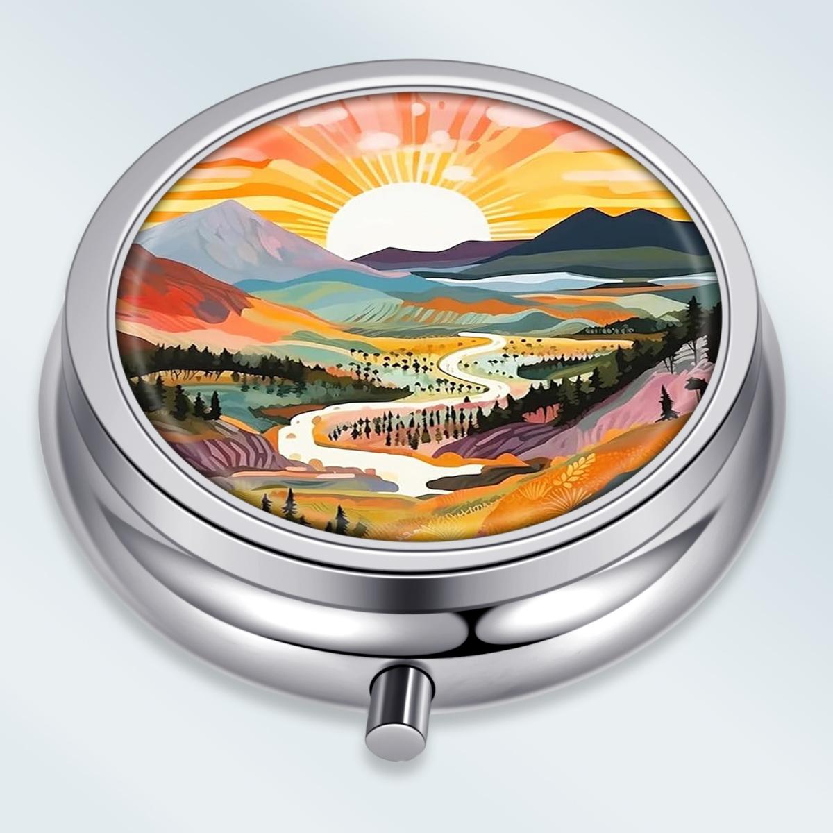 Portable Pill Box with 3 Compartments, Mini Metal Medicine Organizer Case, Cute Printed Pill Container for Vitamins, Pills, Jewelry, Travel, Daily Use
Portable Pill Box with 3 Compartments, Mini Metal Medicine Organizer Case, Cute Printed Pill Container for Vitamins, Pills, Jewelry, Travel, Daily Use