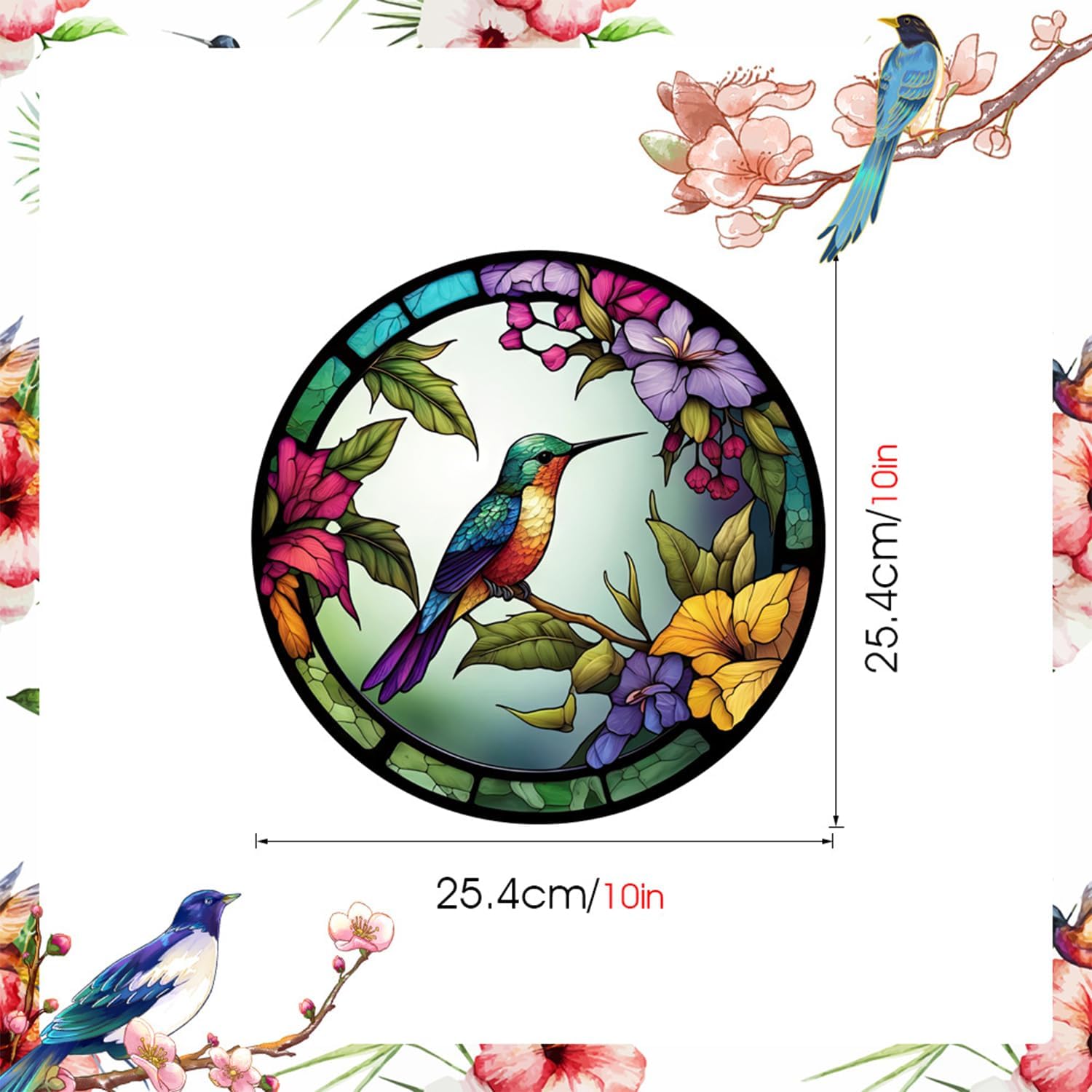 Colourful Hummingbird Window Electrostatic Stickers for Living Room Bedroom Glass Window Decoration Removable Vinyl Decals
Colourful Hummingbird Window Electrostatic Stickers for Living Room Bedroom Glass Window Decoration Removable Vinyl Decals