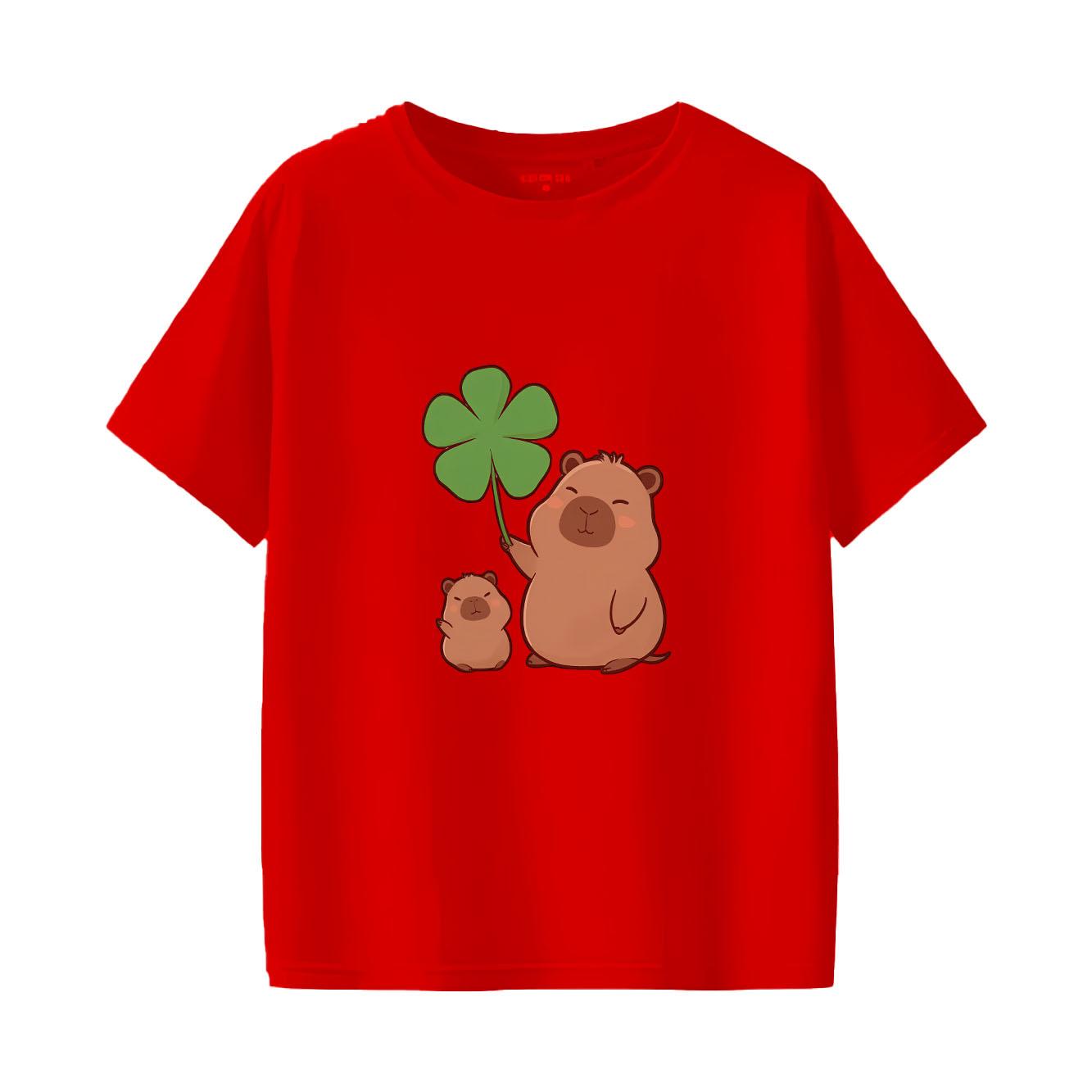 Capibala cartoon printed short sleeved round neck Womens Tshirt for spring and summer versatile Womens Tshirt 4XL
Capibala cartoon printed short sleeved round neck Womens Tshirt for spring and summer versatile Womens Tshirt 4XL