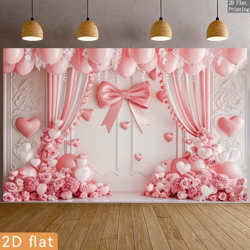 2D Printing Pink Bow Curtain Backdrop, Wedding Valentine s Day Party Background 47.2x31.5inch/120*80cm
2D Printing Pink Bow Curtain Backdrop, Wedding Valentine s Day Party Background 47.2x31.5inch/120*80cm